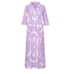 NEW At Last London Annabel Maxi Dress 26 Lilac White Coquette Girl Feminine